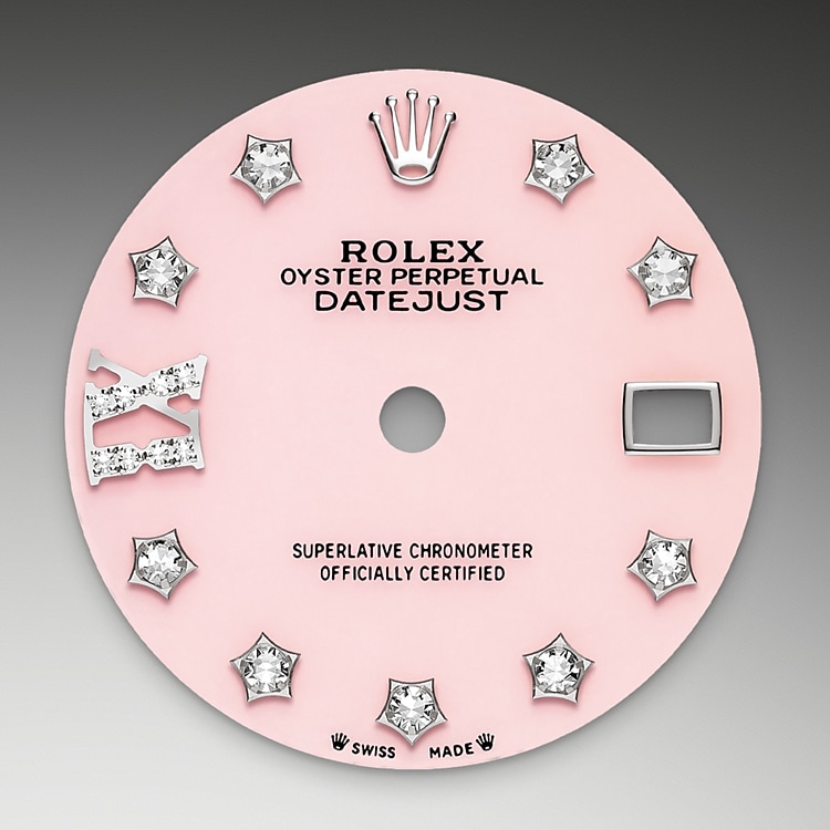 Lady-Datejust  M279139RBR-0002 - Il quadrante in opale rosa
